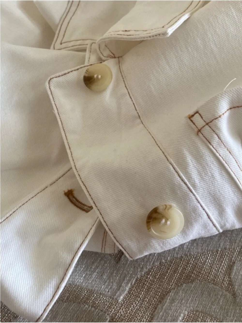 Bagatelle Belted Utility Jacket Cream Neutral Fall Coat - Picture 9 of 15